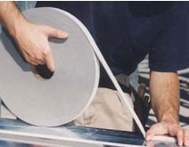 Norseal PVC Foam Tape being applied 