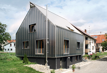 Facade of an insulated house