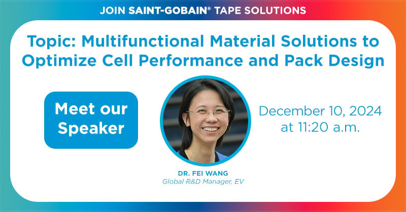 Advanced Automotive Battery Conference (AABC) 2024 Saint-Gobain Tape Solutions Speaker