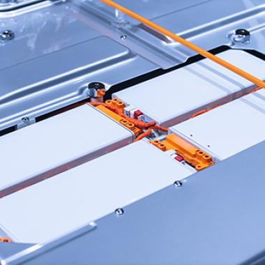 An electric car lithium battery pack with a blue tone