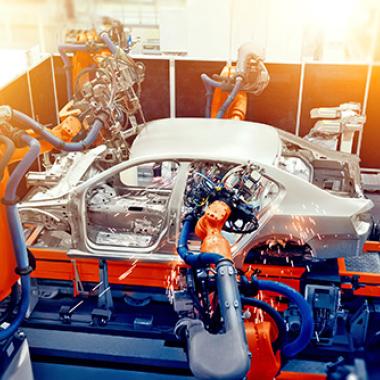 Automotive assembly line with robotic application