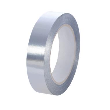 A spool of silver, reflective adhesive tape.