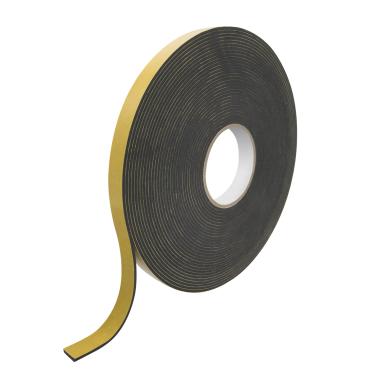 A thin spool of tan double-coated PE foam adhesive tape.