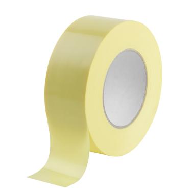 A spool of yellow MOPP film strapping adhesive tape.