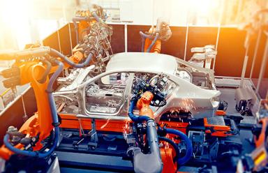 Automotive assembly line with robotic application