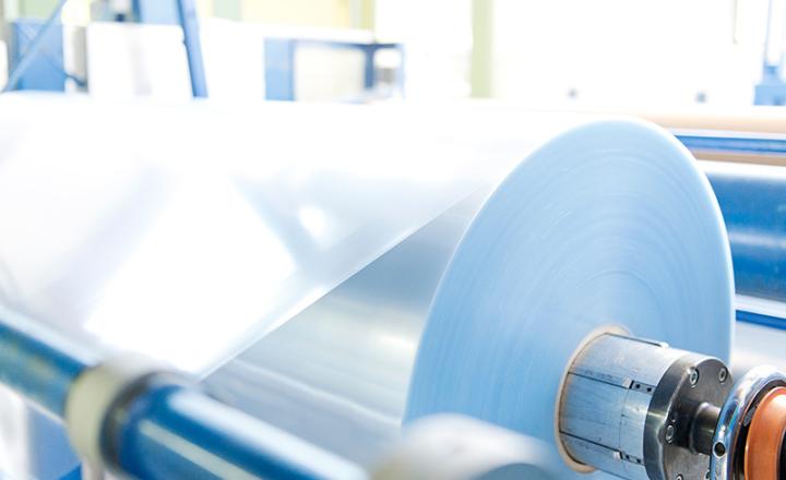Tape roll on production floor