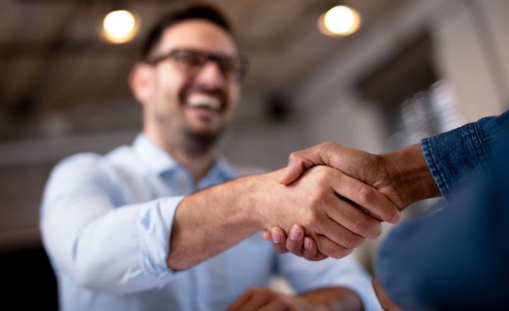 Shaking hands