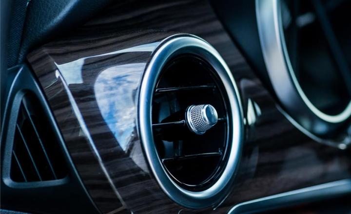 Interior dashboard of luxury car.