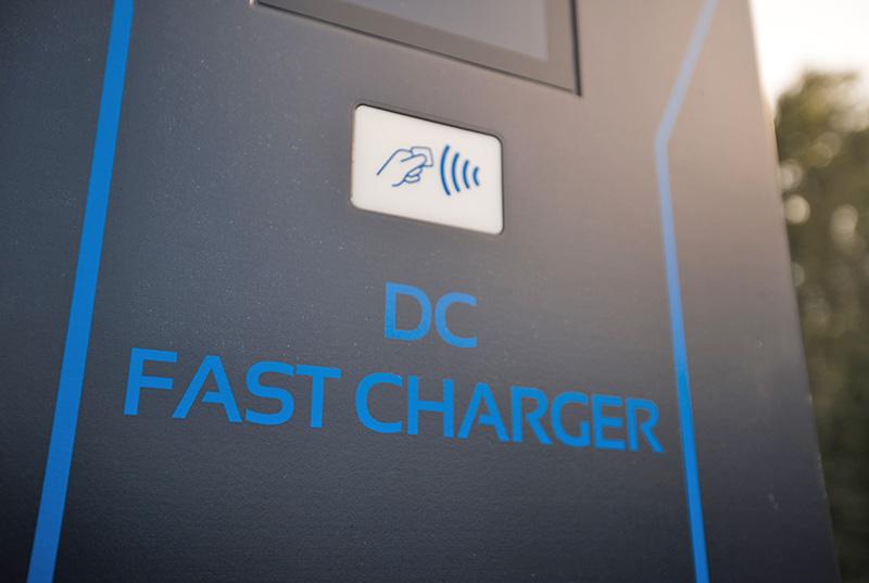 Wireless payment at an electric charger in a parking lot
