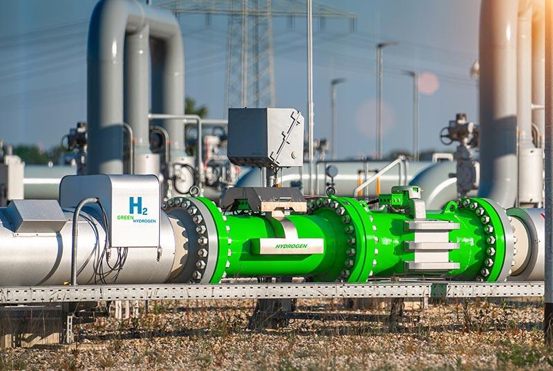 Green hydrogen supply pipes