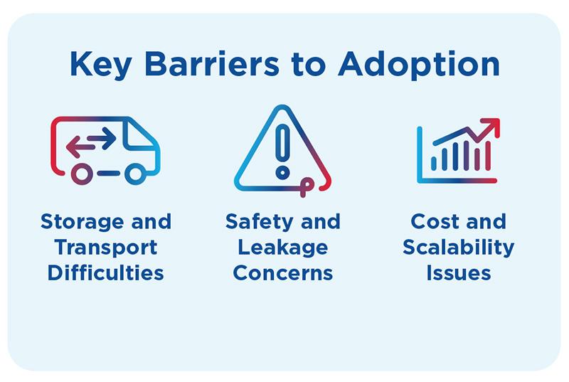 Reasons why hydrogen is so demanding for materials showing key barriers to adoption