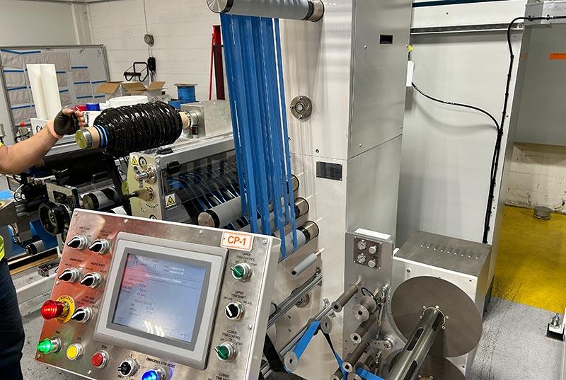 Spooling tape equipment control panel